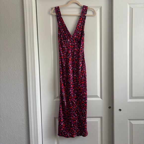 NWT Rumored Sunset Strip Slip Midi Dress S Love struck Valentines Old Hollywood - Picture 3 of 13